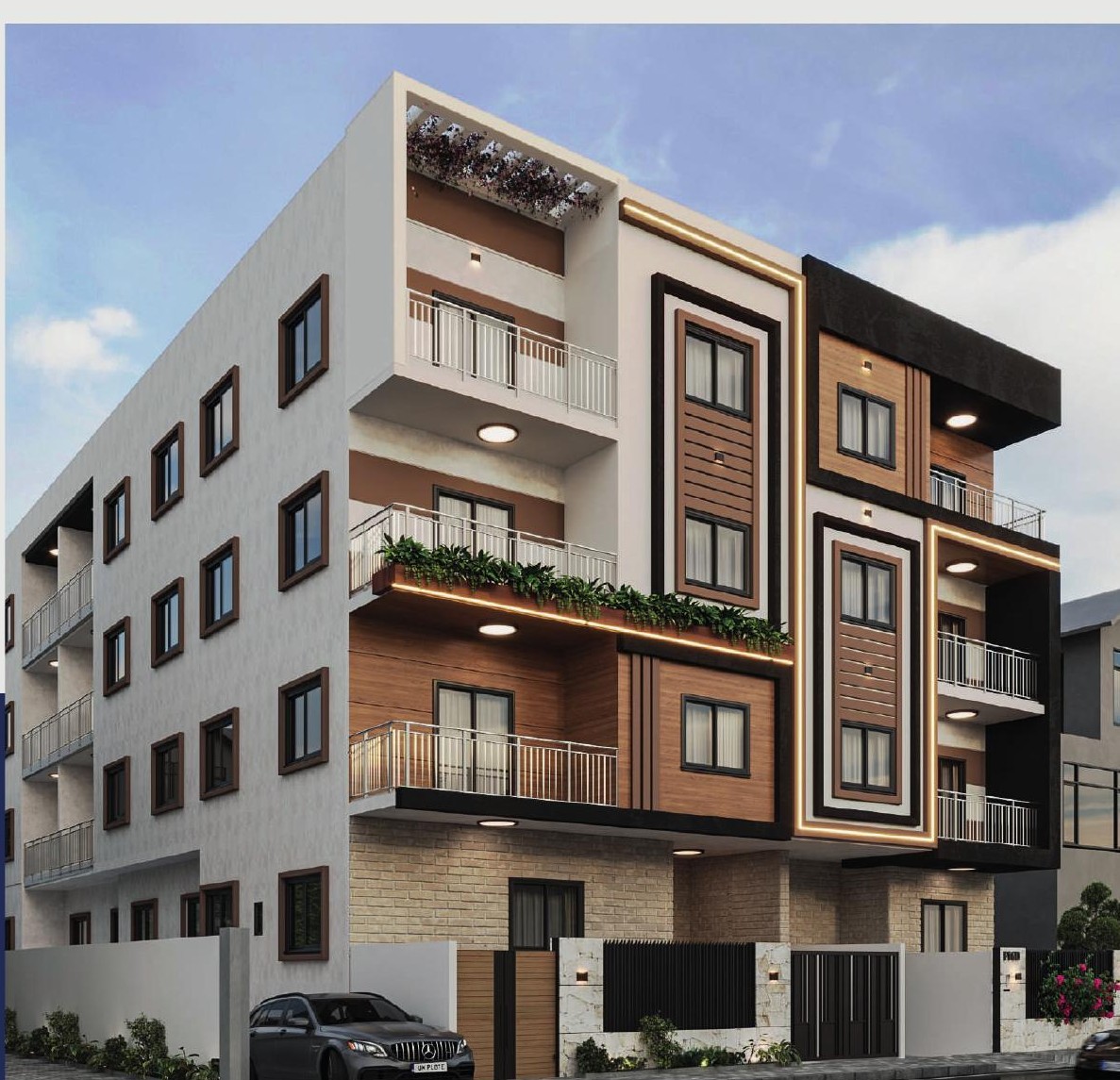F-160 — Beit Al Watan — Corner view — daylight