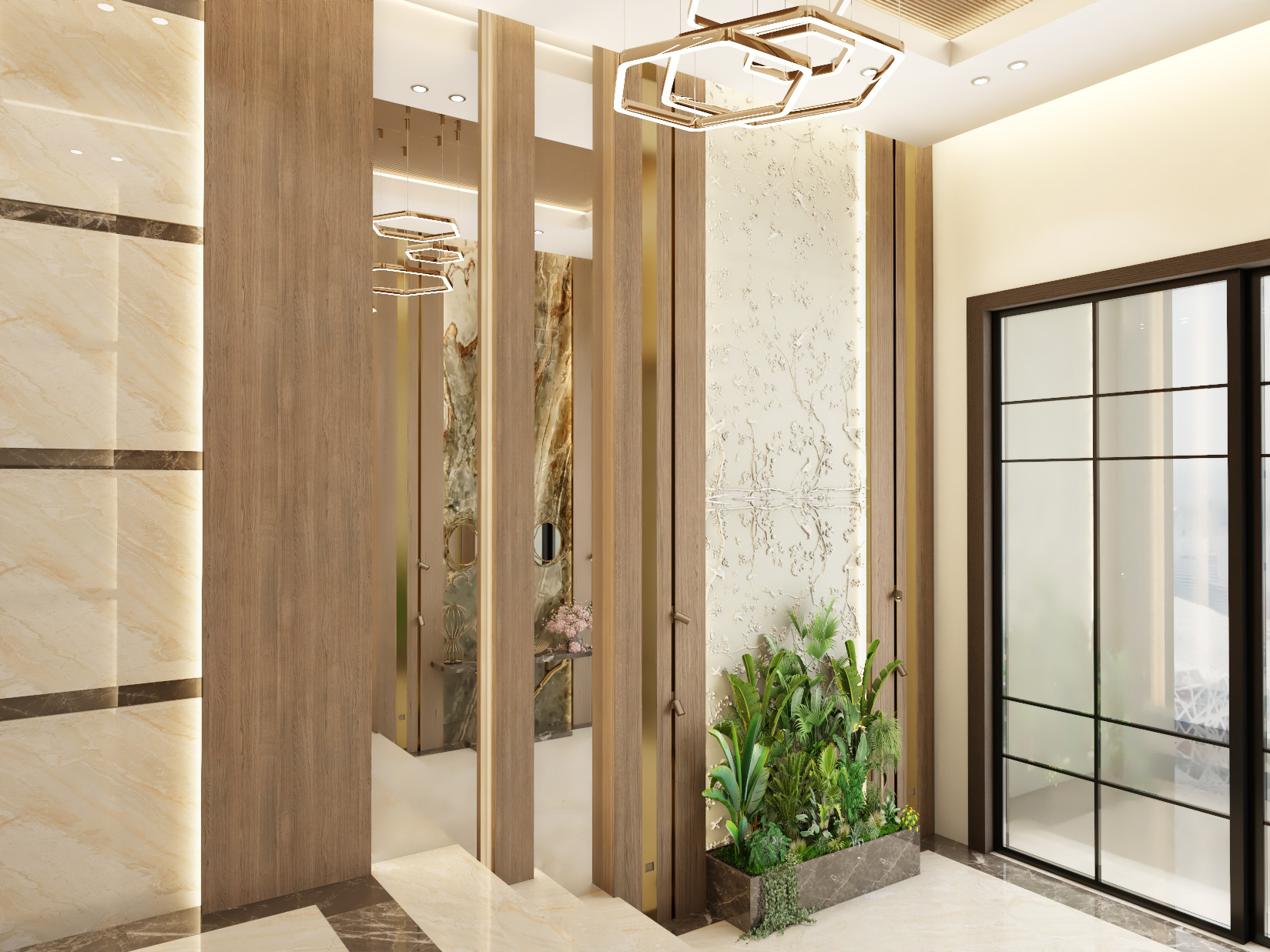 F-140 — New Cairo — Corridor and lift lobby finishes