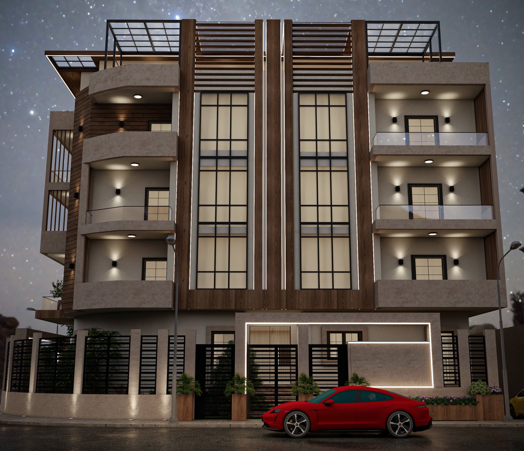 A-260 — New Cairo — Entrance and boundary lighting