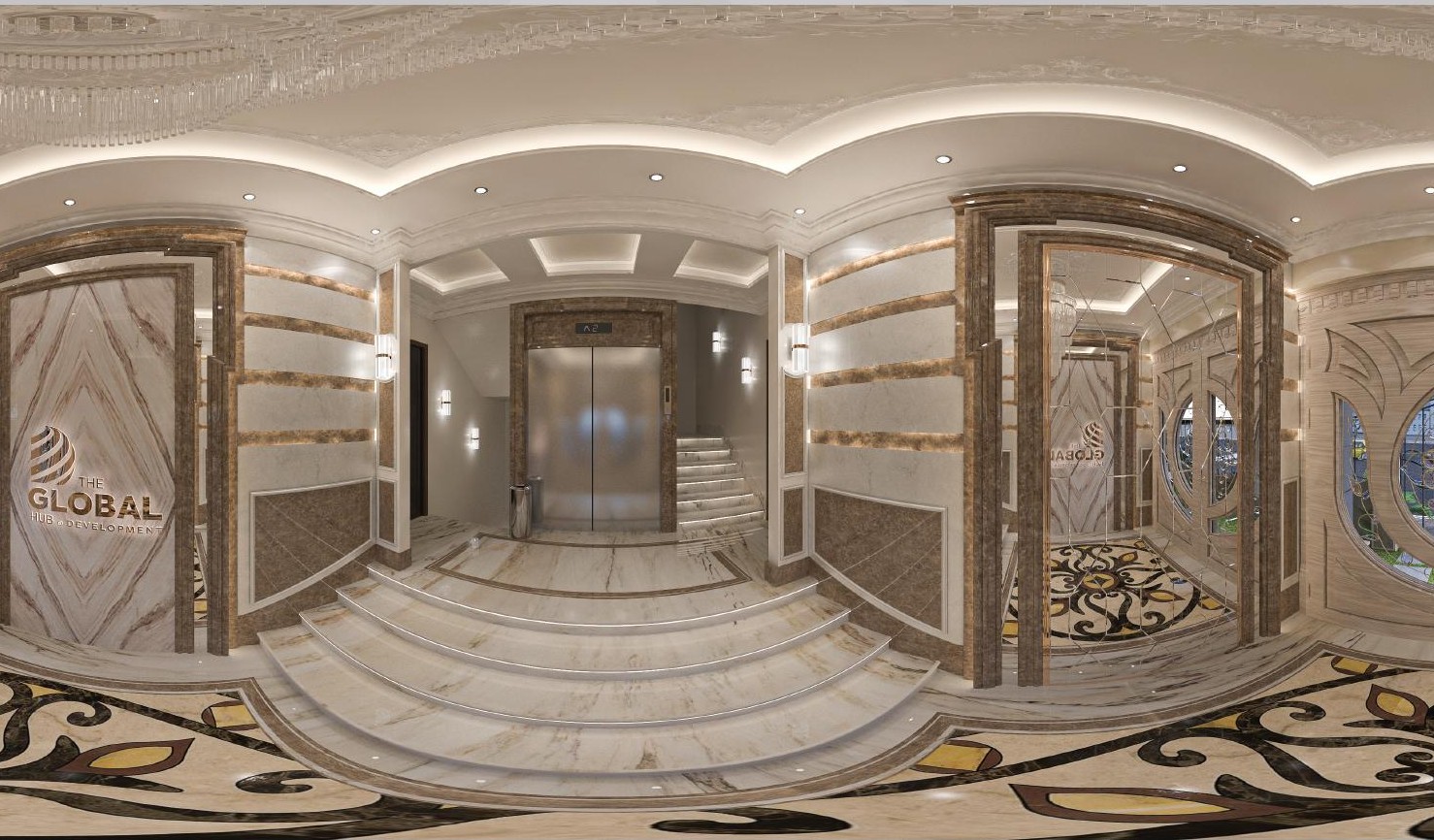 J-162 — Beit Al Watan — Lobby & lift area