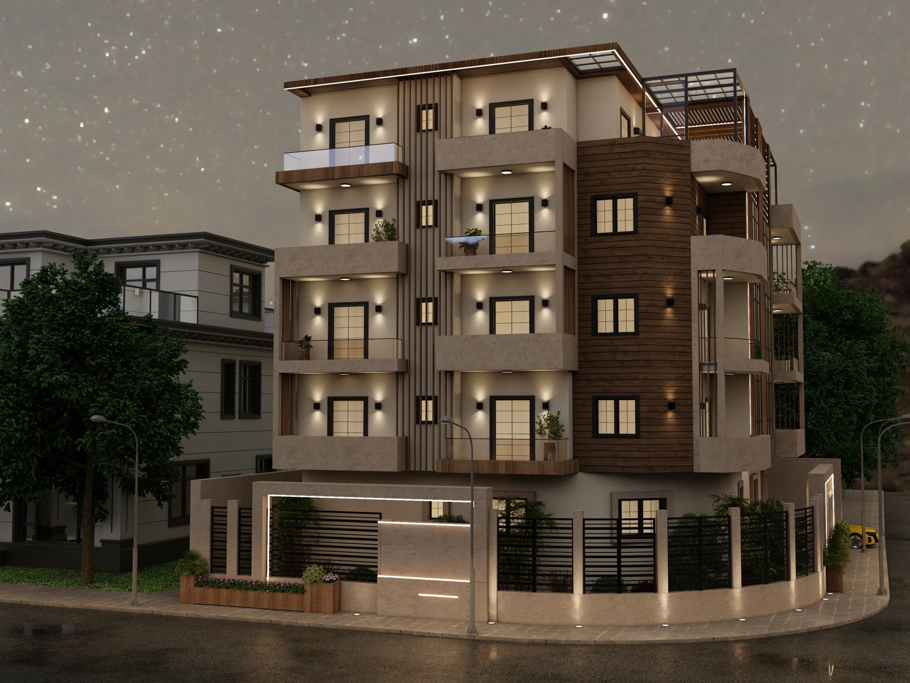 A-260 — New Cairo — Illuminated balconies and terraces