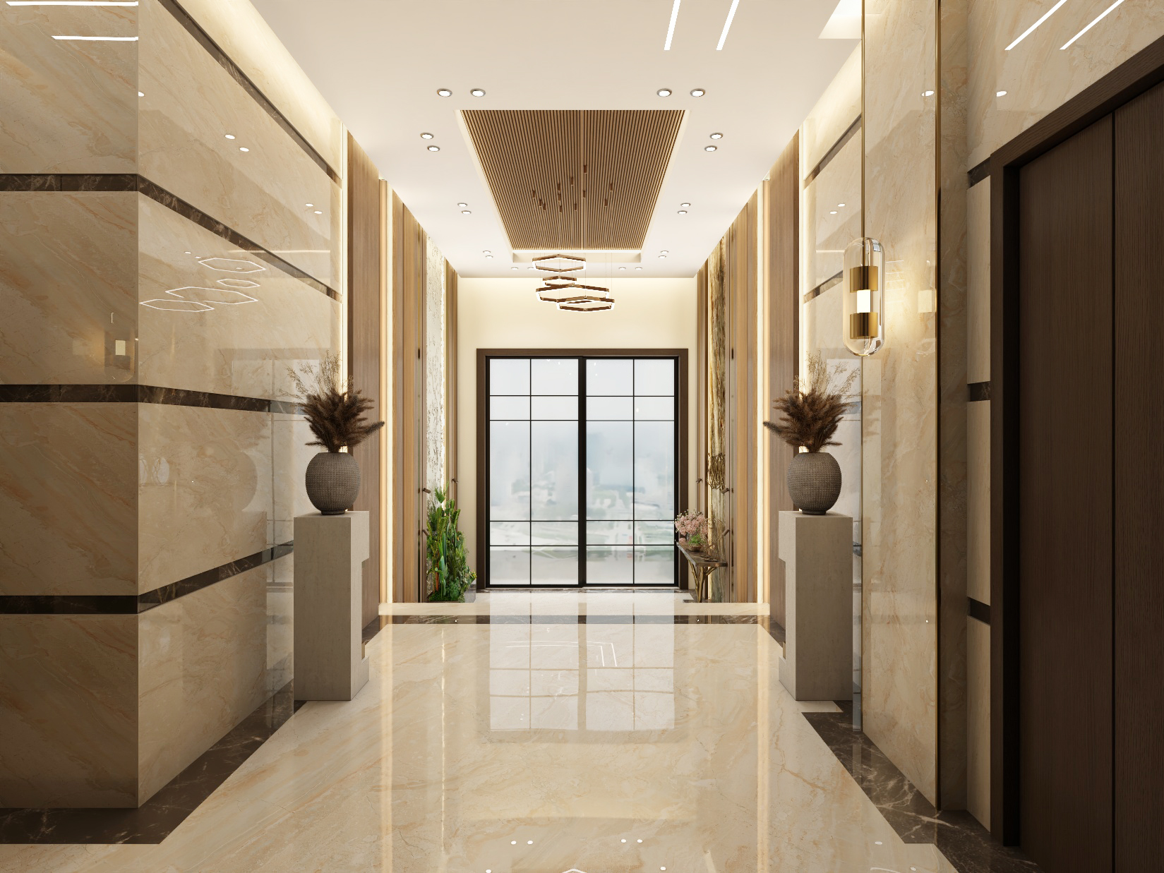 F-140 — New Cairo — Entrance hall with city views