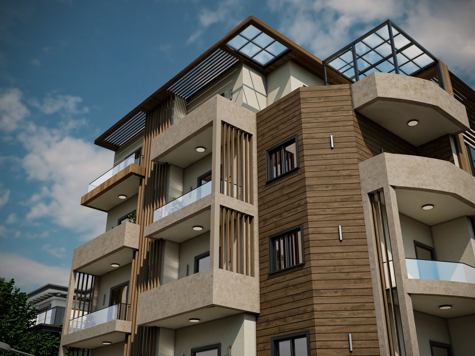 A-260 — New Cairo — Roof level with pergolas