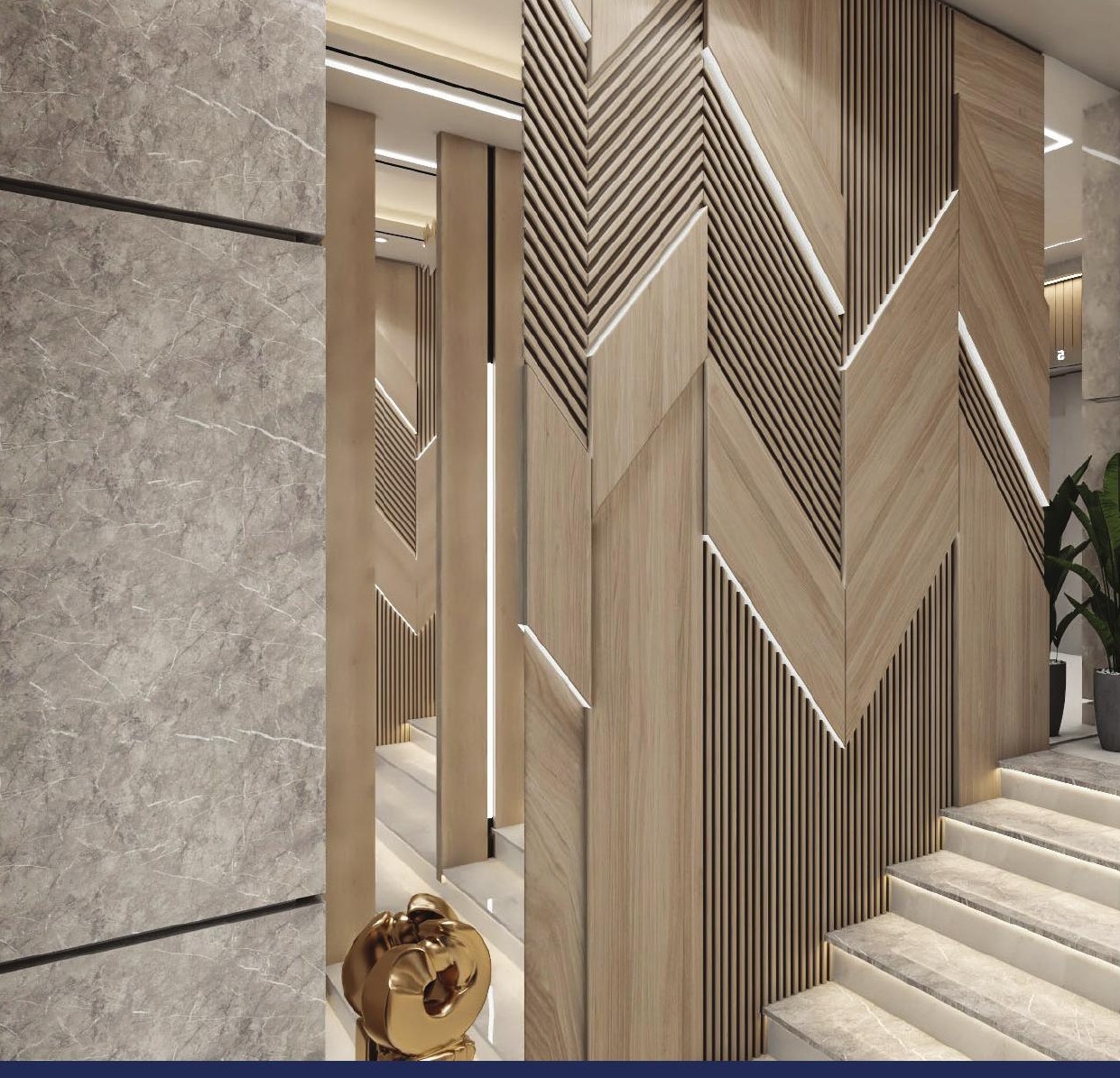 B-119 — Beit Al Watan — Staircase & wall cladding