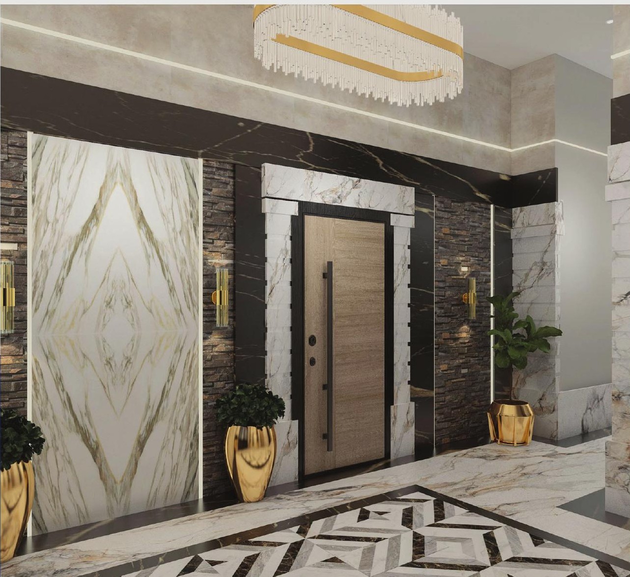 I-16 — Beit Al Watan — Marble cladding & lighting