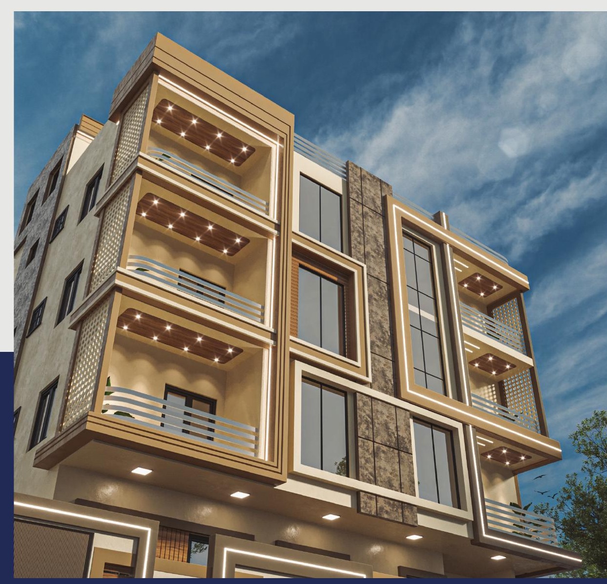 B-119 — Beit Al Watan — Facade detail